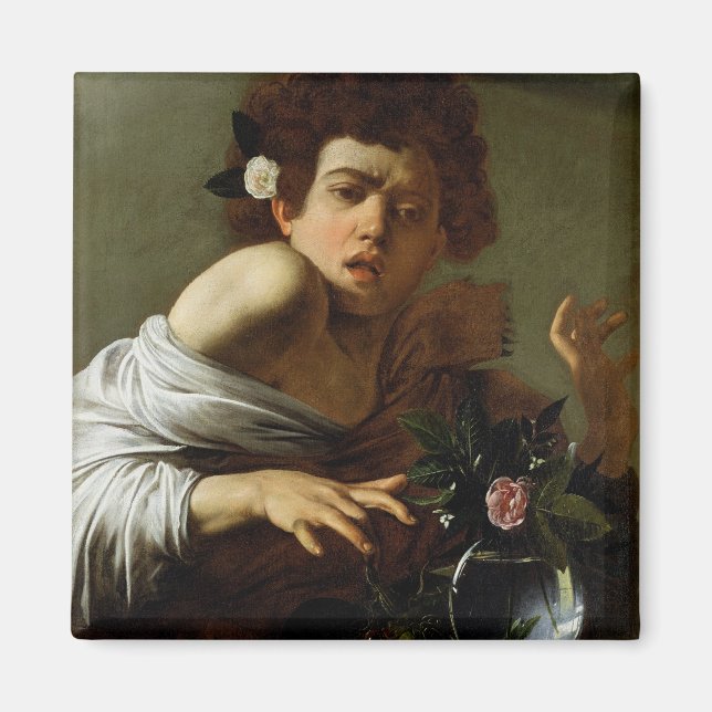 Aimant Garçon Bitten par a Lizard, c.1595-1600 (huile sur (Devant)