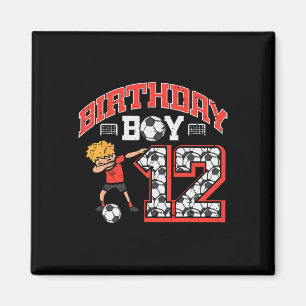 Aimant Garçon d'anniversaire 12 Football Dab 12 ans Fête