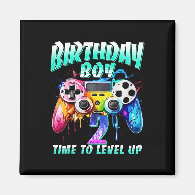 Aimant Garçon d'anniversaire enfant le temps de passer au (Devant)