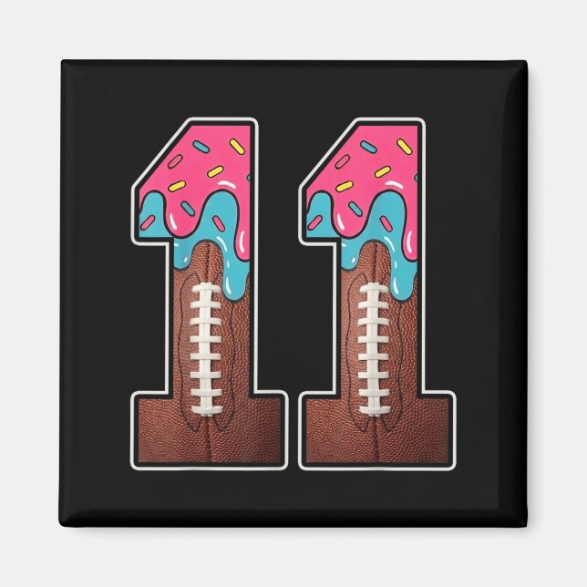 Aimant Garçon de 11 ans Football Américain Glace (Devant)
