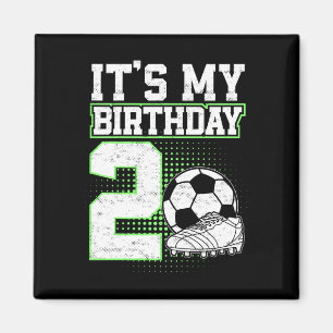 Aimant Garçon de 2 ans footballeur C'est mon 2e anniversa