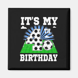 Aimant Garçon de 4 ans C'est mon 4ème anniversaire Thème 