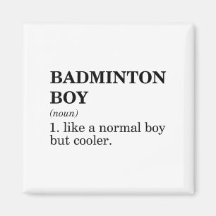 Aimant Garçon de badminton Nom Définition Volant Badminto