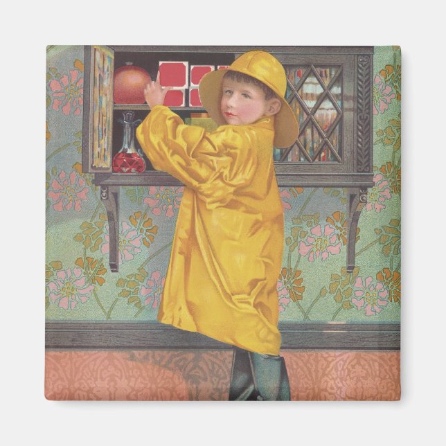Aimant Garçon en Raincoat (Devant)