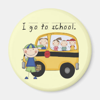 Aimant Garçon Je vais à l'école T-shirts et cadeaux