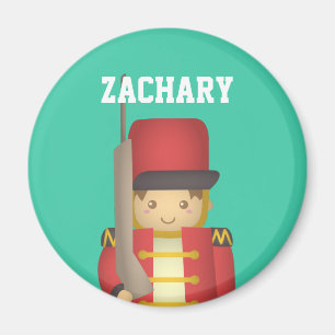 Aimant Garçon mignon de soldat de jouet de Noël en roug