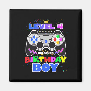 Aimant Garçon Niveau 4 Débloqué Jeu Vidéo 4ème Anniversai