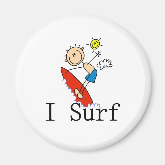 Aimant Garçon sur planche de surf  (Devant)