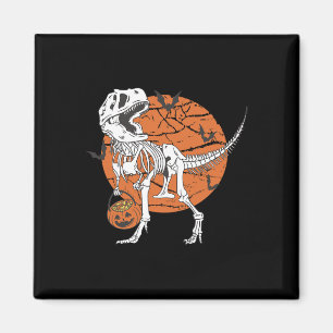 Aimant Garçons d'Halloween Dinosaure Squelette T Rex Citr
