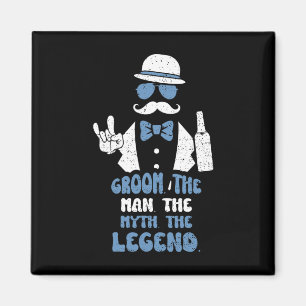 Aimant Garçons d'honneur Marié. L'Homme. La Légende. Le M