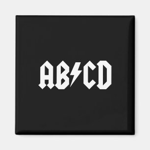 Aimant Garçons Filles Enseignants ABCD Rock Graphic retou