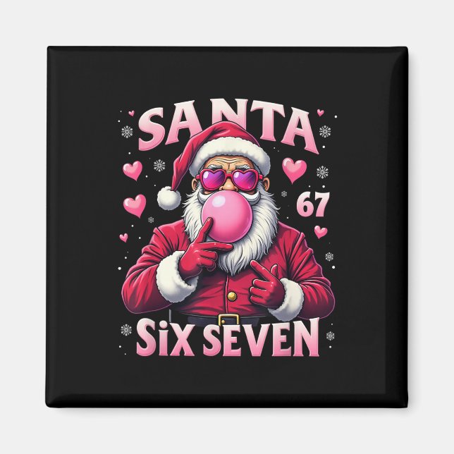 Aimant Garçons Filles Noël Meme Rose  (Devant)