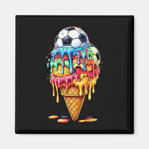 Aimant Garçons Filles Soccer Drip Crème Glacée Drip Avec