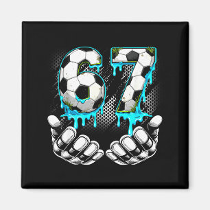 Aimant Garçons Football 67 6 7 Six Sept Mème Drôle Gen Al