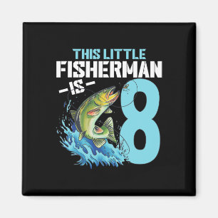 Aimant Garçons Pêche Anniversaire Chemise 8 Ans Poisson G