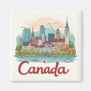 Aimant Garde-mémoire de voyage international au Canada po