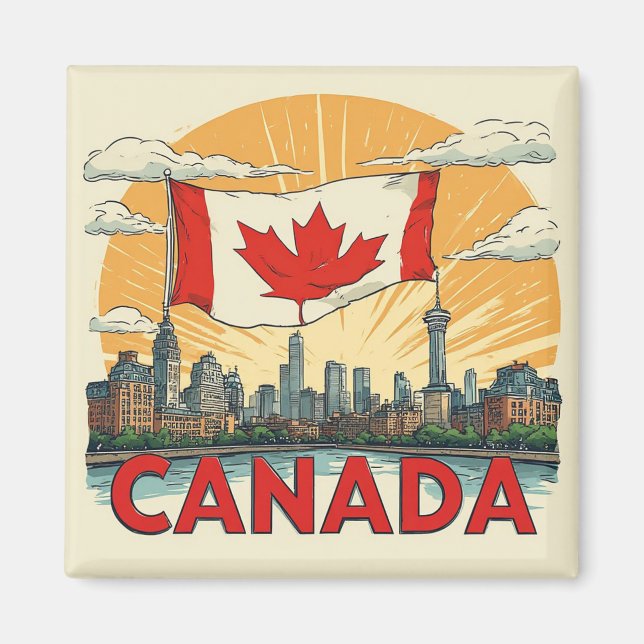 Aimant Garde-mémoire du Canada pour souvenirs de voyage (Devant)