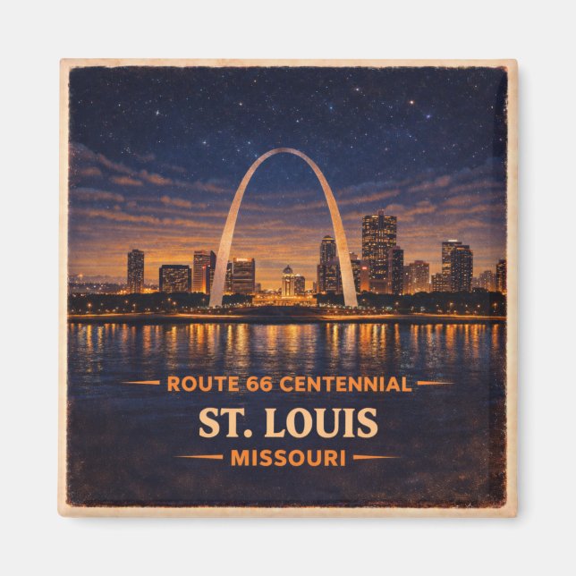 Aimant Garde-mémoire du centenaire de la route 66 de St L (Devant)