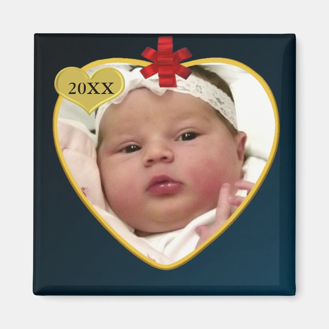 Aimant Garde-photos de bébé Noël (Devant)