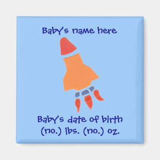 Aimant Garde souvenir d'annonce de naissance de fusée
