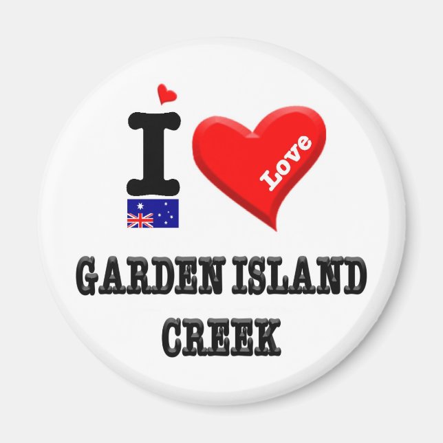 Aimant GARDEN ISLAND CREEK - I Love (Devant)