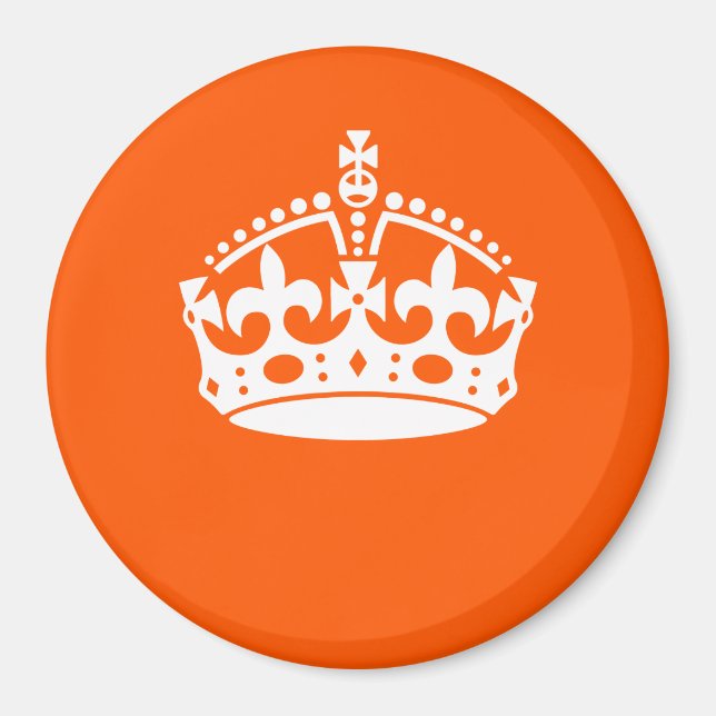 Aimant GARDER CALM CROWN sur la Personnaliser orange Ceci (Devant)