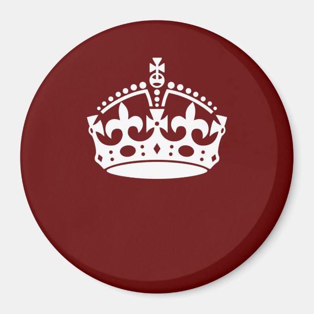 Aimant Garder calme Couronne Bourgogne rouge Accent (Devant)