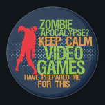 Aimant Garder calme Zombie Apocalypse amusant Gamers Magn<br><div class="desc">Drôle et cool grunge mi-ton pop art aimant. L'apocalypse zombie ? Gardez calme jeux vidéo m'ont préparé pour cela. On dirait que des années de jeux n'ont pas été gâchées du tout. Un cadeau amusant pour les joueurs et les geeks là-bas.</div>
