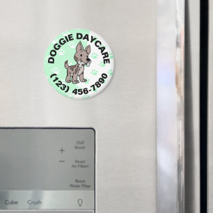 Aimant Garderie pour chiens aux empreintes de pattes mign