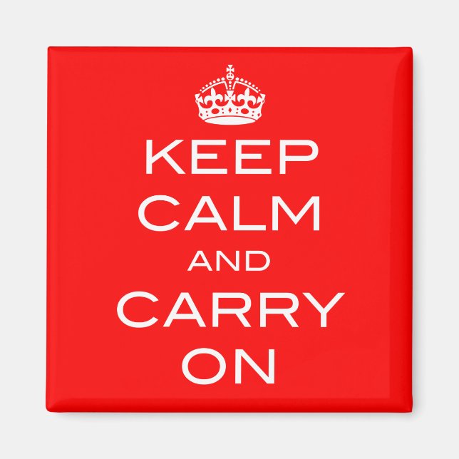 Aimant Gardez le calme et continuez sur l'aimant - n'impo (Devant)