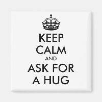 GARDEZ LE CALME ET DEMANDEZ UN HUG - noir