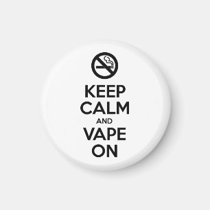 Aimant Gardez le calme et le Vape sur l'individu de ~ de