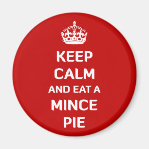 Aimant Gardez le calme et mangez une mince pie