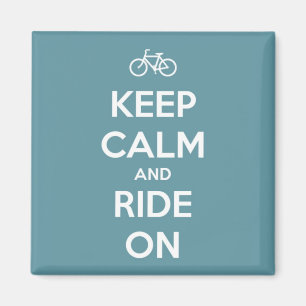 Aimant Gardez le calme et montez sur le bleu