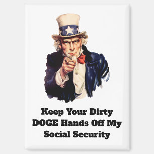 Aimant Gardez vos mains sales sur mon assurance sociale