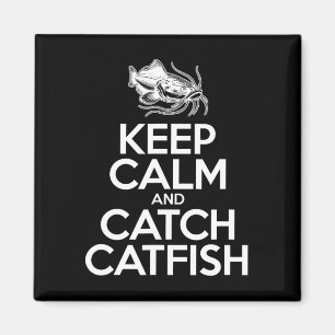 Aimant Gardez votre calme et attrapez du poisson - Pêcheu