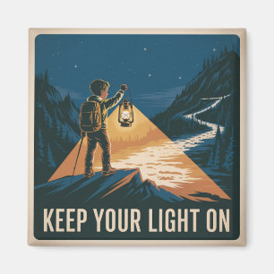 Aimant Gardez Votre Lumière Allumée
