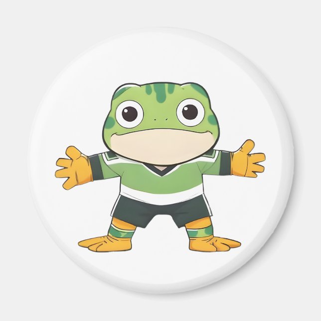 Aimant Gardien de but grenouille mignon Design Kawaii Foo (Devant)