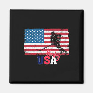 Aimant Gardien de hockey Drapeau Usa Bâton de hockey Hock
