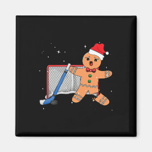Aimant Gardien de hockey en pain d'épice Noël drôle