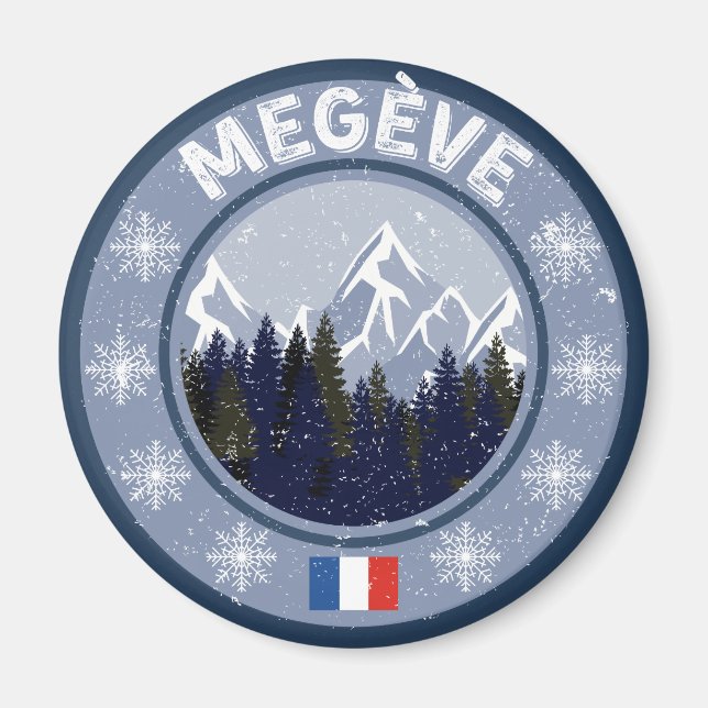 Aimant Gare de Megève de Ski (Devant)