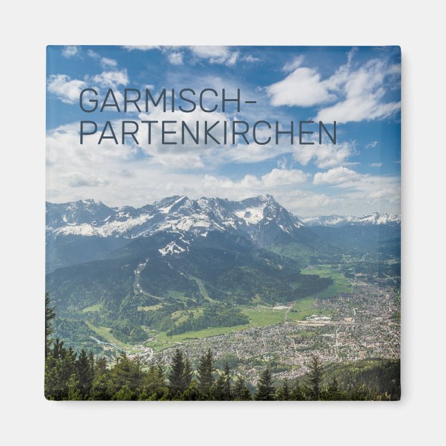 Aimant Garmisch-Partenkirchen Bavaria Alpes Panorama Cade (Devant)