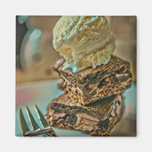 Aimant Gâteau à la crème glacée au chocolat