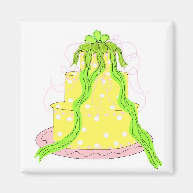 Aimant Gâteau au citron de designer (Devant)