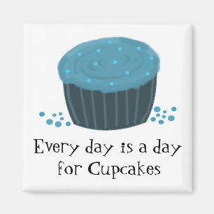 Aimant Gâteau bleu avec une phrase mignonne