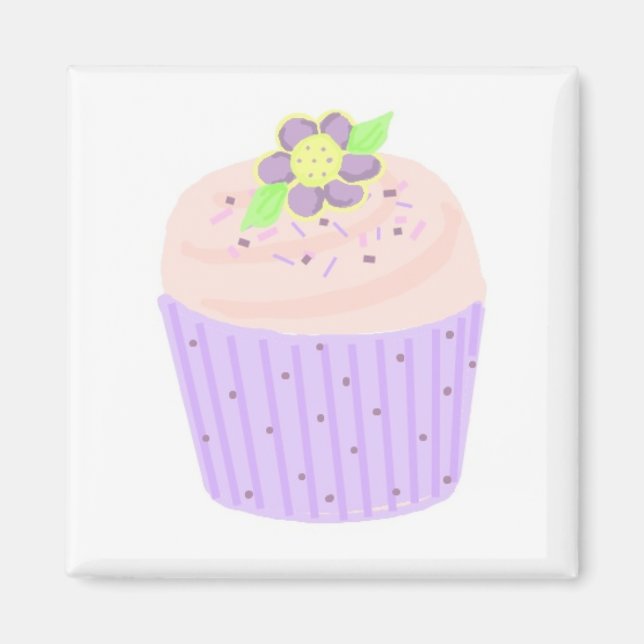 Aimant Gâteau Cupcake Pastel (Devant)