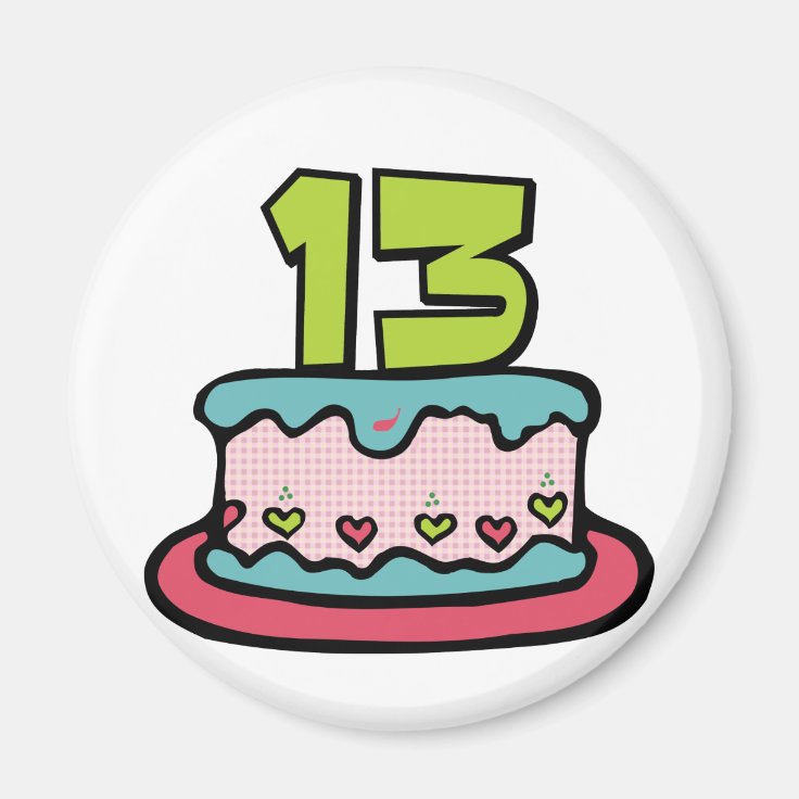 Aimant Gateau D Anniversaire De 13 Ans Zazzle Fr Aimant Gateau D Anniversaire De 13 Ans Zazzle Fr