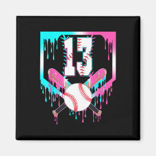 Aimant Gâteau de 13e anniversaire Bysebyll Home Plate Dri