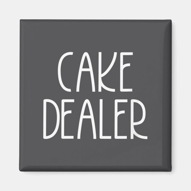 Aimant Gâteau de femmes Er - Citation drôle de boulanger  (Devant)