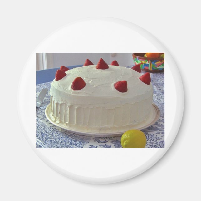 Aimant Gâteau de fraise (Devant)